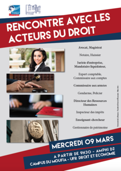 Rencontre avec les acteurs du droit mercredi 09 mars
